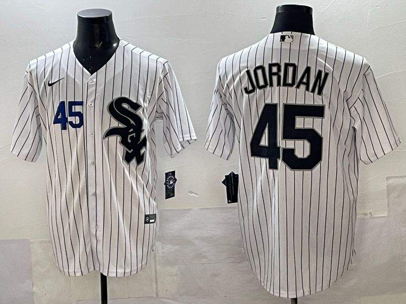 Men Chicago White Sox 45 Jordan white Nike MLB 2025 jersey 03
